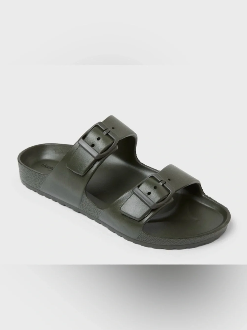 Goodfellow Olive Green Double Strap‎ Slides Sandals Size 10 NWT